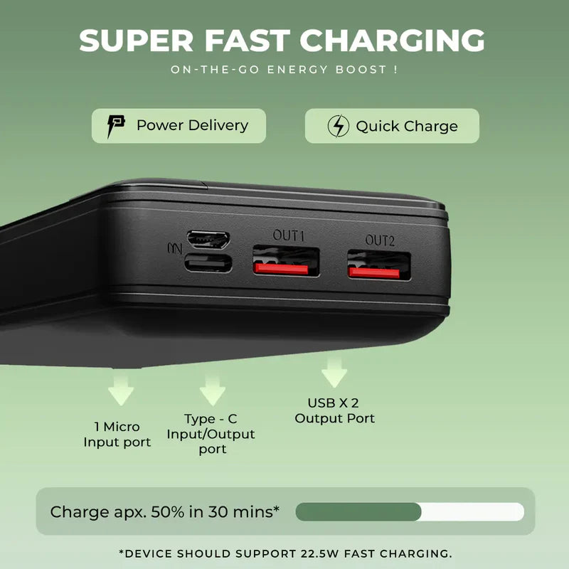 LAPCARE  Blaze Pro 22.5W Fast Charging | 20000mAh Power Bank`